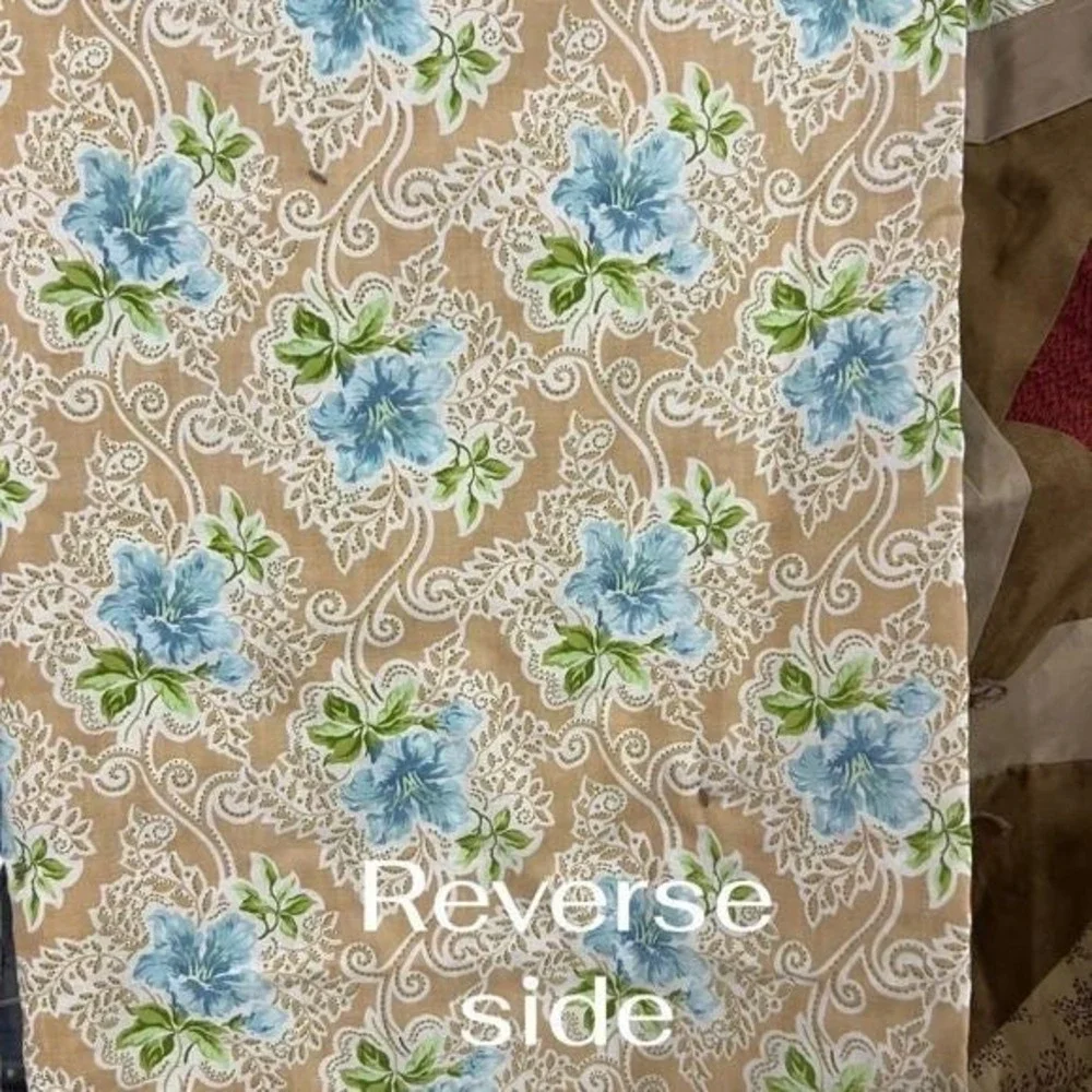Vintage Patchwork Quilt 66x82 Burgundy Floral Cottage Farmhouse Throw